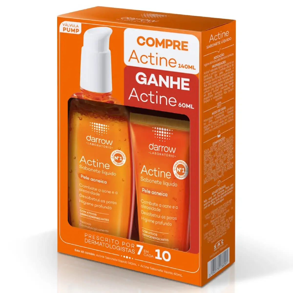 Kit Sabonete Líquido Darrow Actine 140ml 60ml