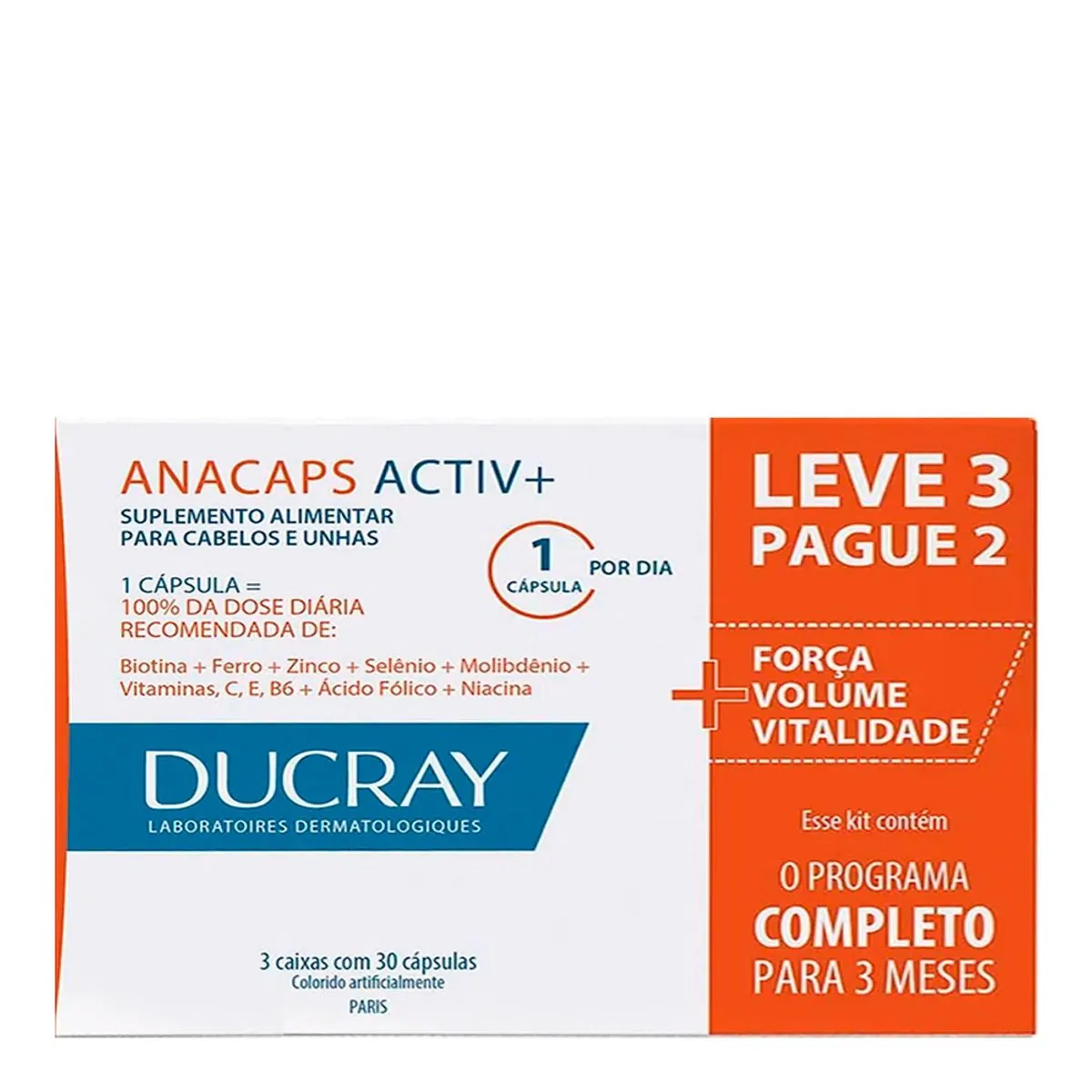 Ducray Kit Anacaps Activ+ 90cps