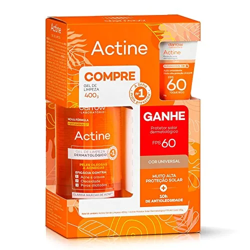 Kit Actine New Gel 400g Actine Solar Fps60 C/ Cor 20g