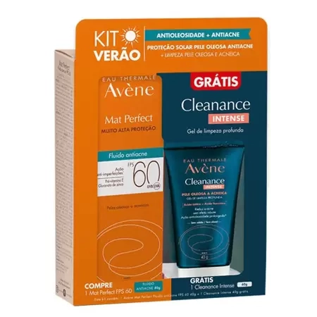Kit Mat Perfect Fluido Antiacne 40g Cleanence Intense 40g, Avène