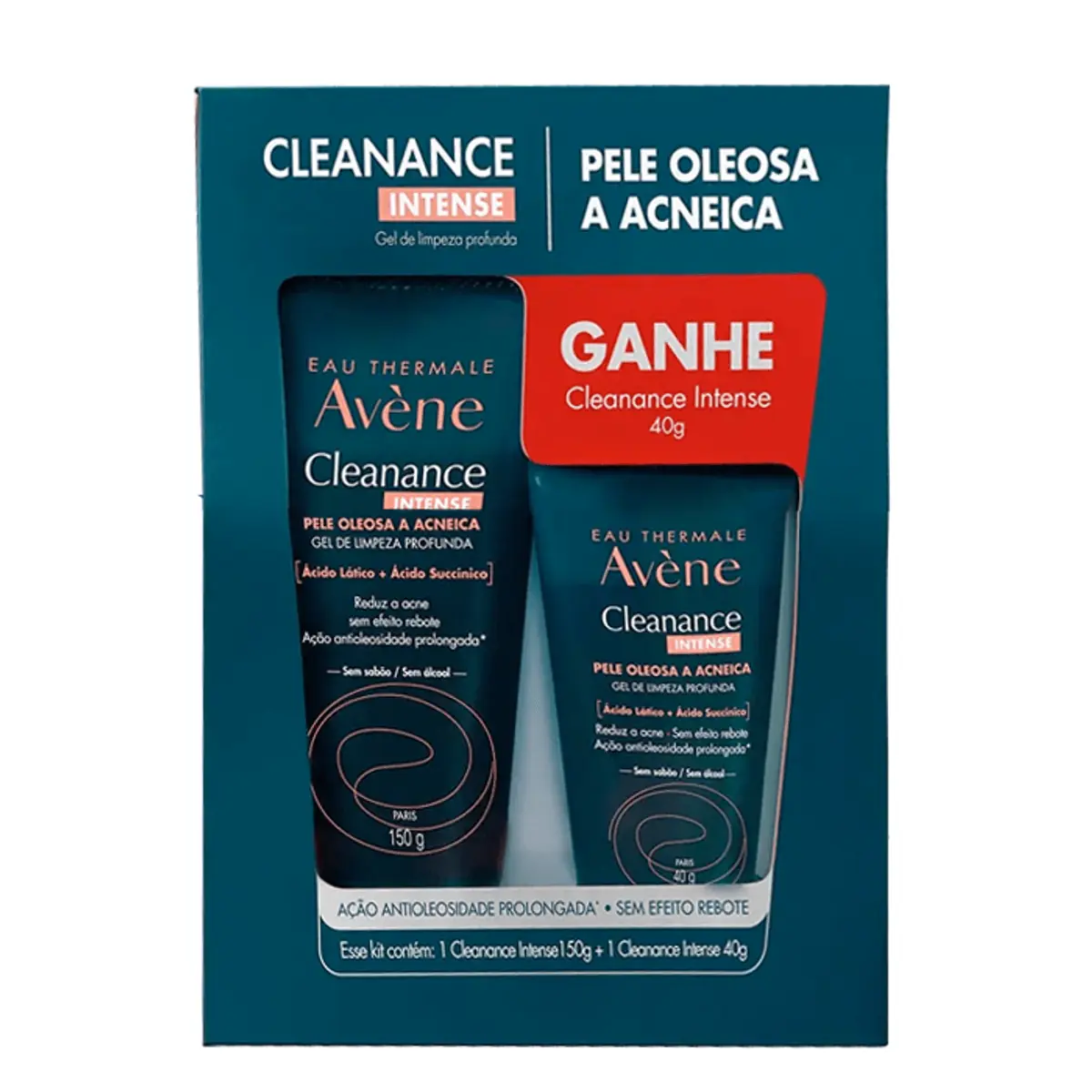 Kit Gel De Limpeza Profunda Eau Thermale Avène Cleanance Intense 150g Grátis Cleanance Intense 40g