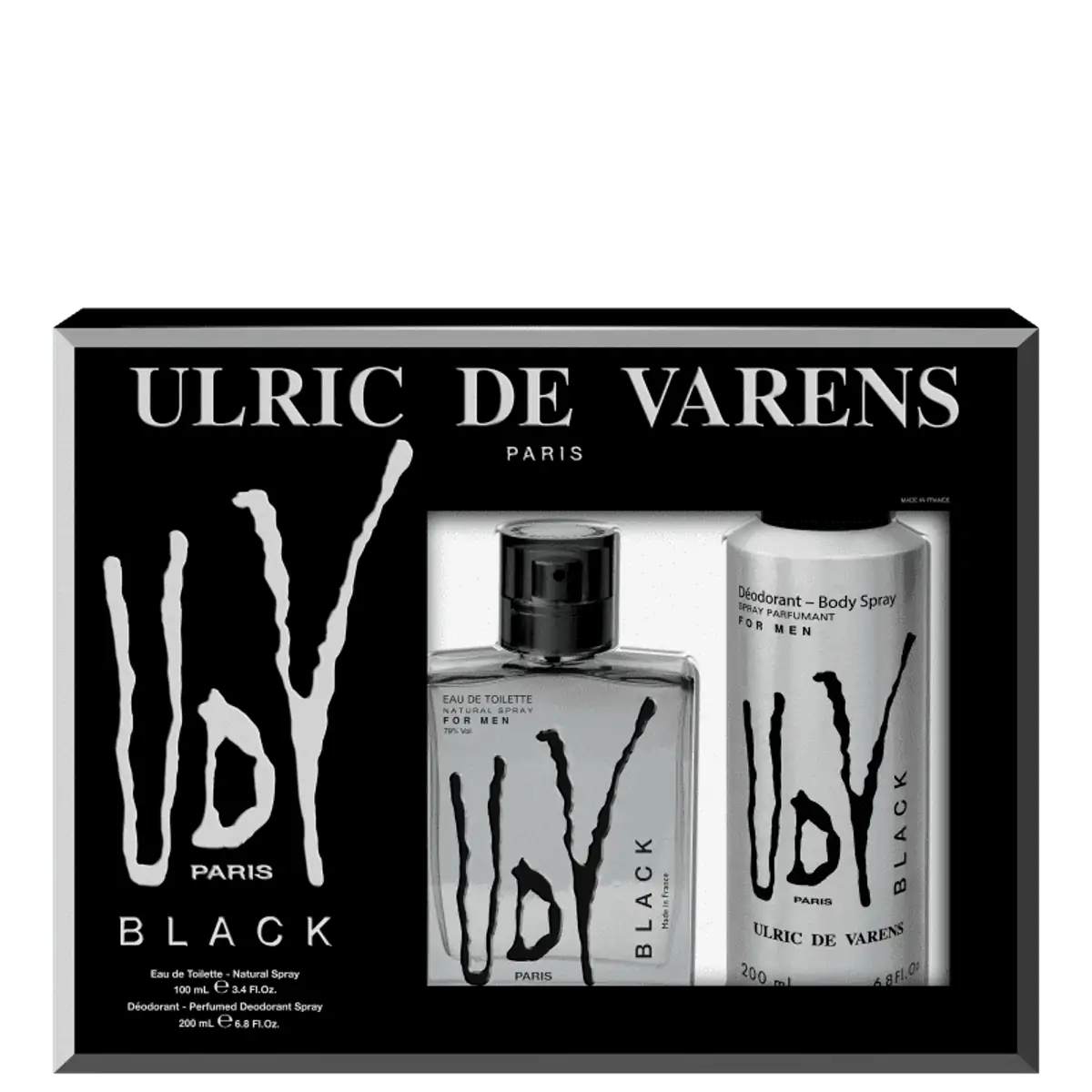 Kit UDV  Black For Men (Perfume 100 ml + Deo Spray 200 ml)