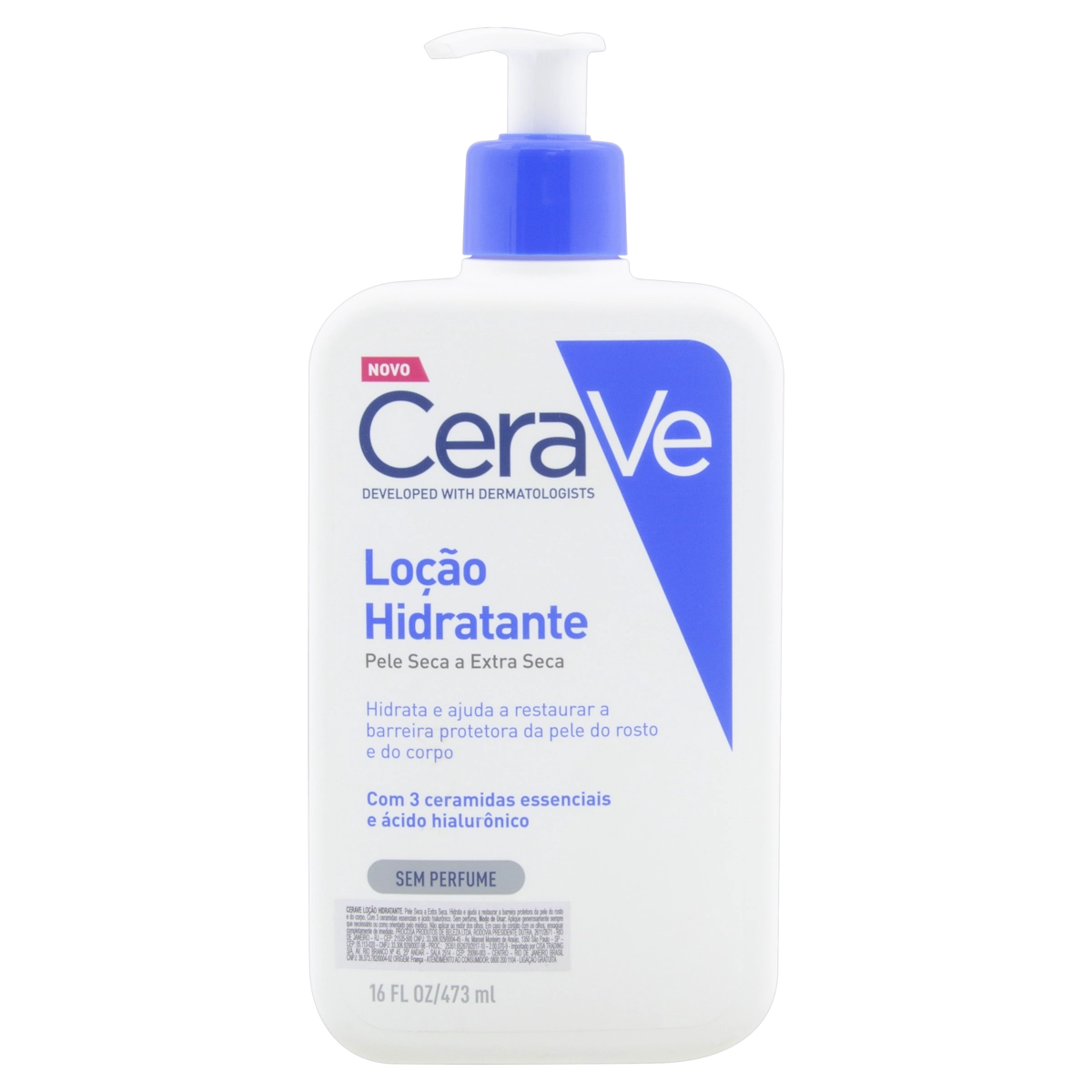 Loção Hidratante Corpo E Rosto Sem Perfume Cerave Frasco 473ml