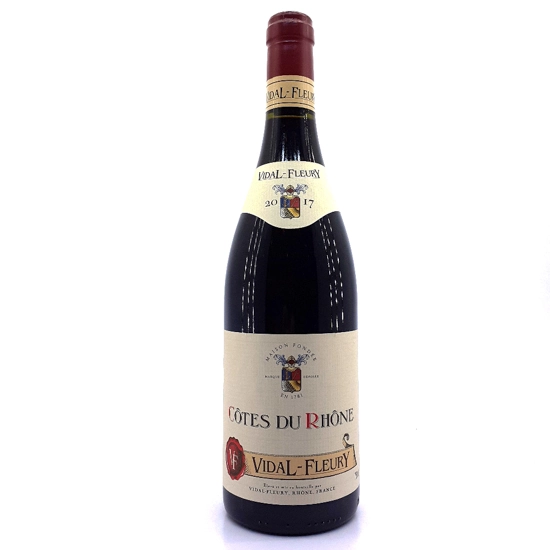 Vinho Francês Tinto Seco Vidal Fleury Côtes Du Rhône Garrafa 750ml