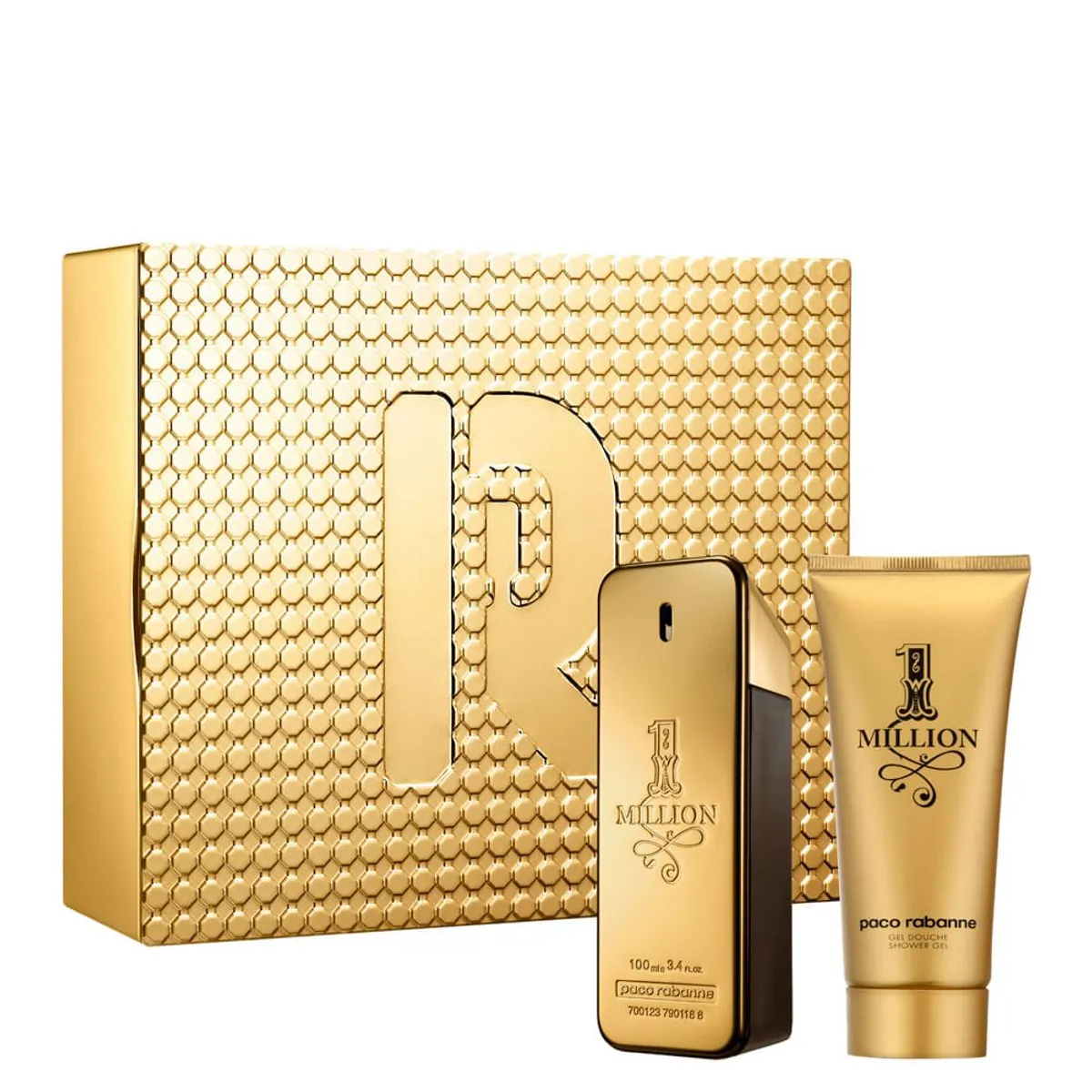 Kit Perfume Rabanne 1 Million Masculino Eau de Toilette 100 ml + Gel de Banho 100 ml