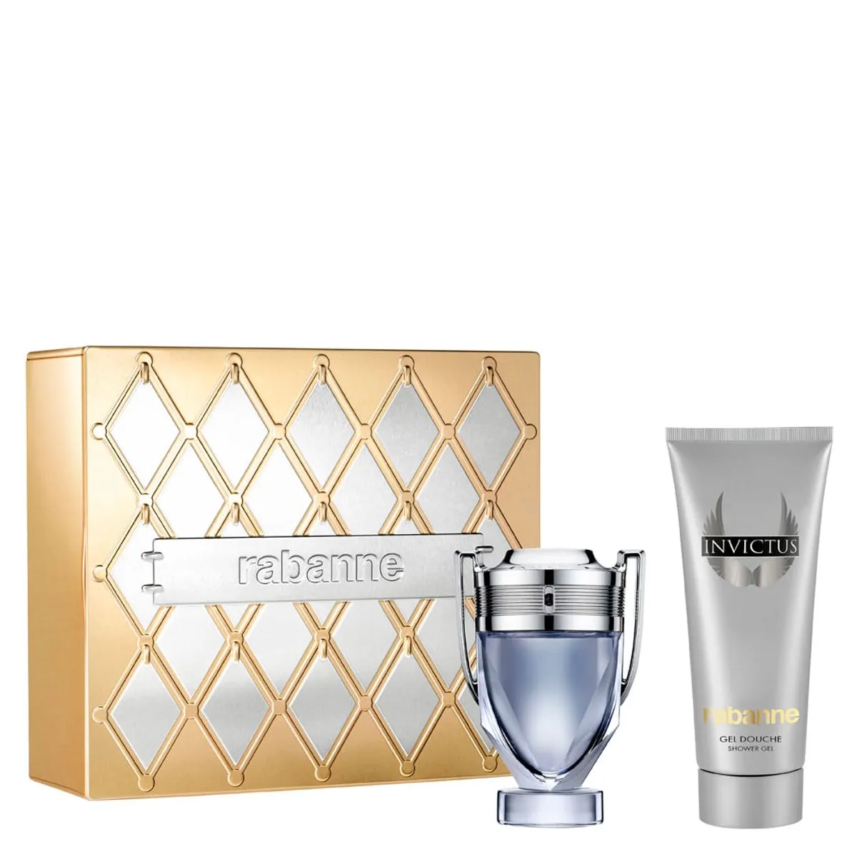 Kit Rabanne Coffret Perfume Invictus Eau de Toilette Masculino 50 ml + Shampooing All Over Shampoo 1