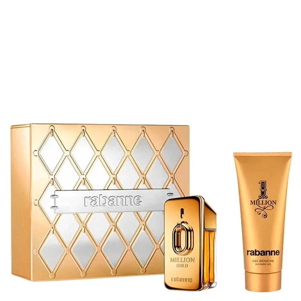 Kit Perfume Rabanne Million Gold For Her Intense Feminino - Eau de Parfum 50ml + Gel de Banho 100ml
