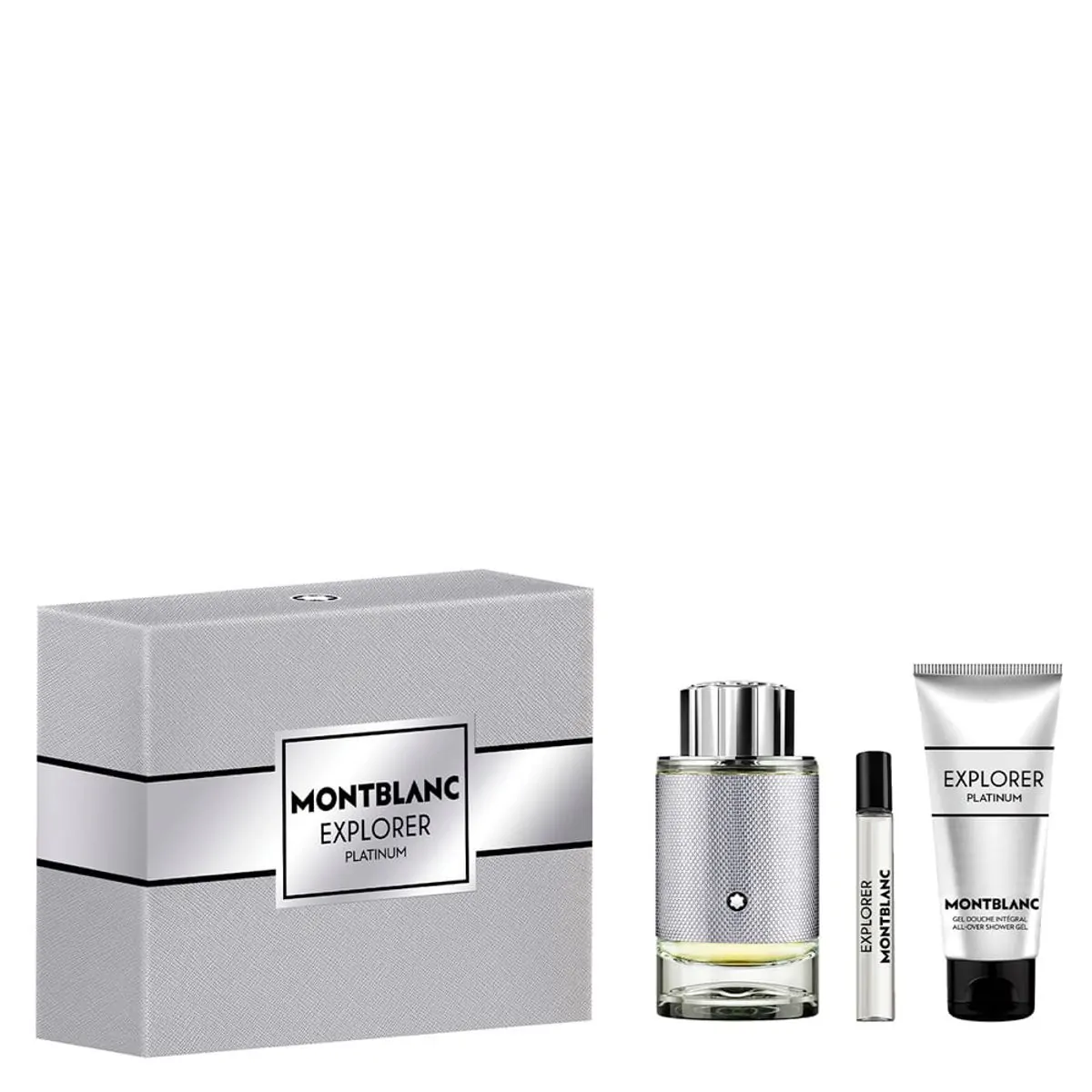 Kit Montblanc Explorer Platinum Masculino - Eau de Parfum 100ml + Eau de Parfum 7,5ml + Shower Gel