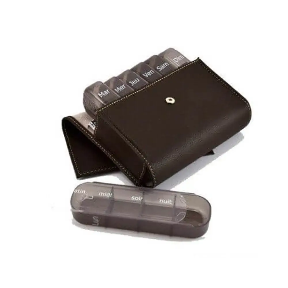 Pilbox Maxi Porta Comprimido Chocolate