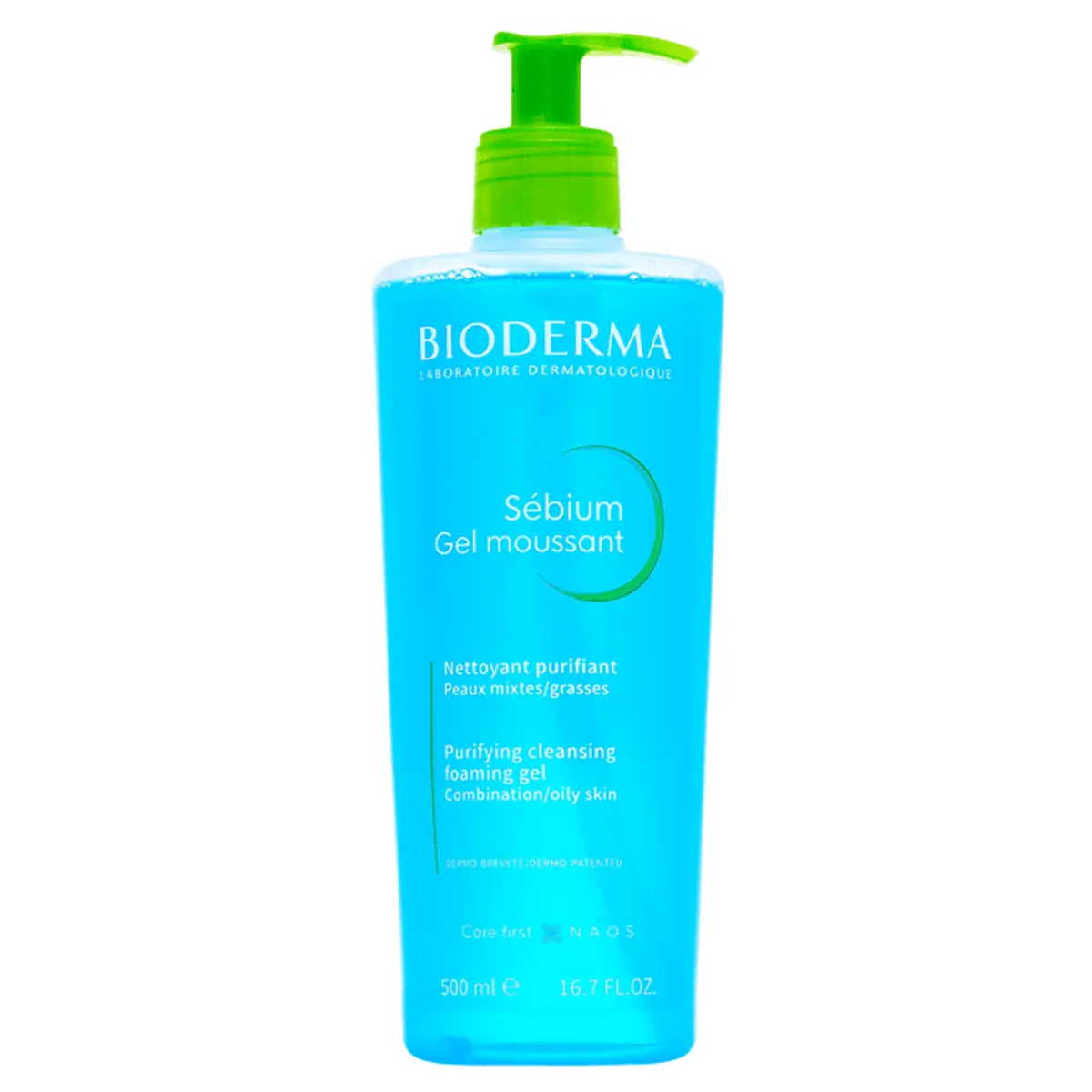 Gel de Limpeza Bioderma Sébium Gel Moussant Antioleosidade de Alta Tolerância 500ml