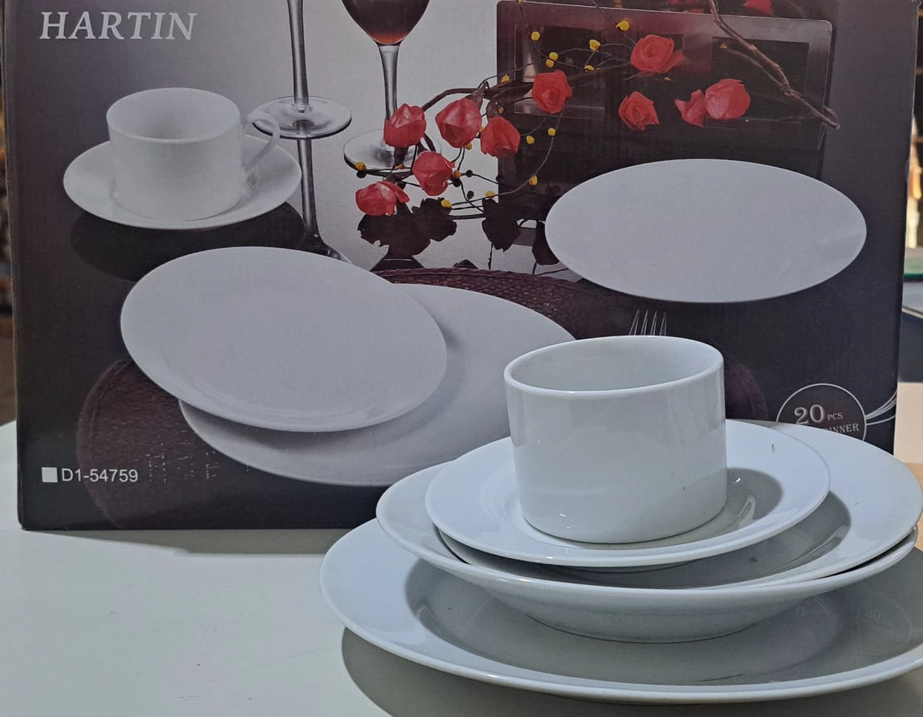 Aparelho Jantar Porcelana 20pcs D1 54759 Real Price