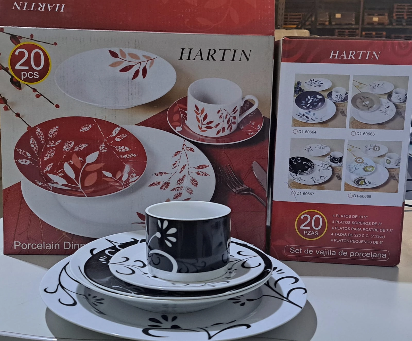 Aparelho Jantar Porcelana 20pcs D1 60667 Real Price