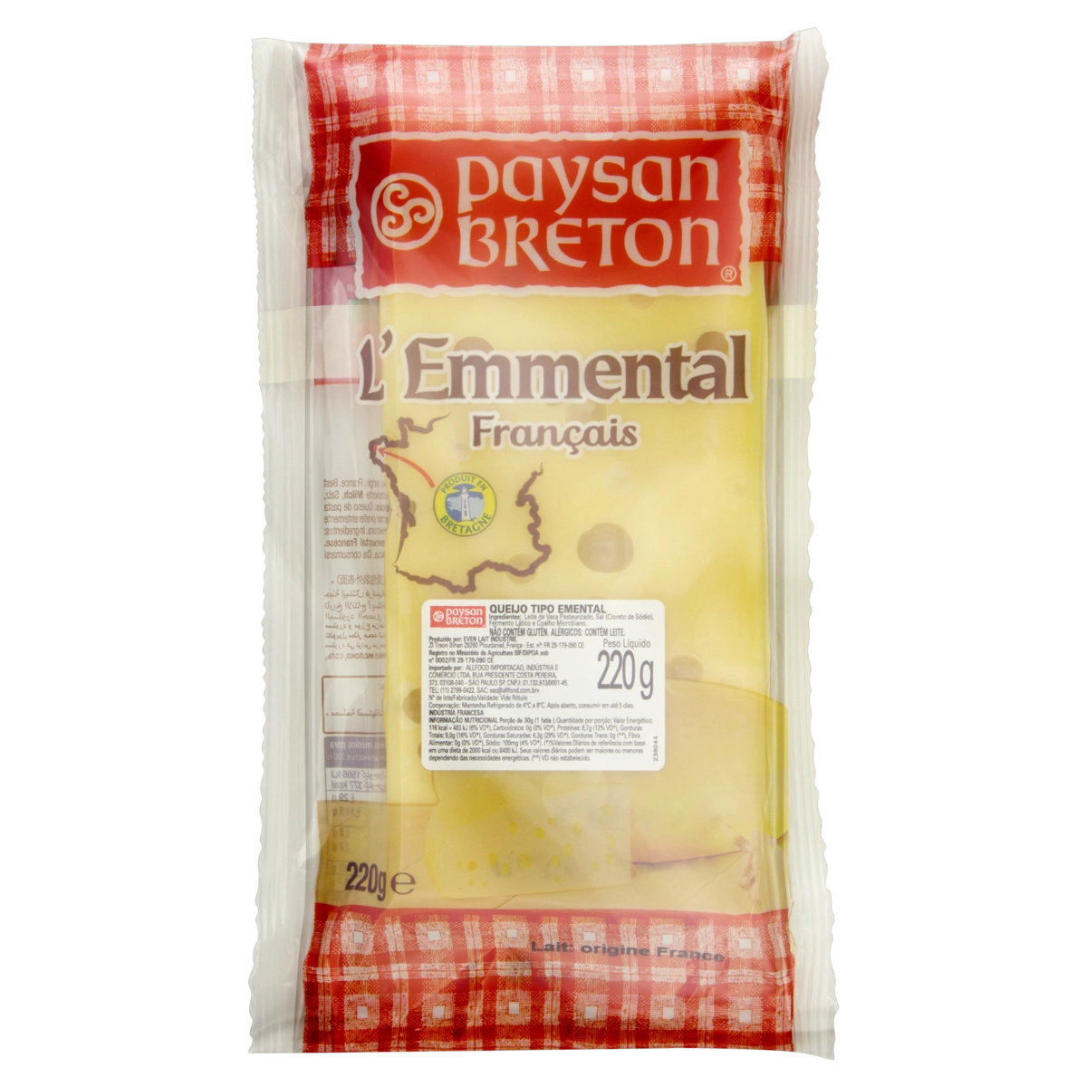 Queijo Emmental Paysan Breton 220g