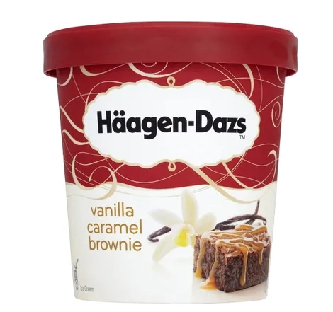 Sorvete Vanilla Caramel Brownie 100ml Haagen Dazs