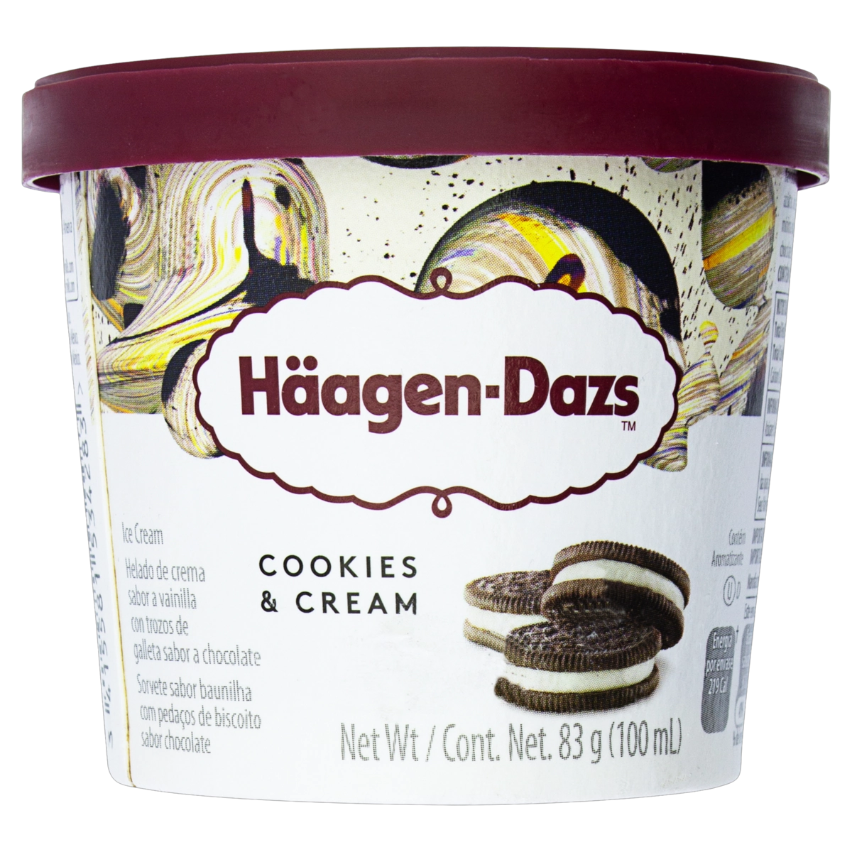 Sorvete Cookies e Cream Häagen-Dazs Pote 100ml