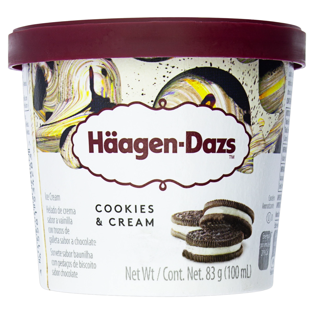 Sorvete Haagen Dazs Cookies Cream Mini Cup 100ml
