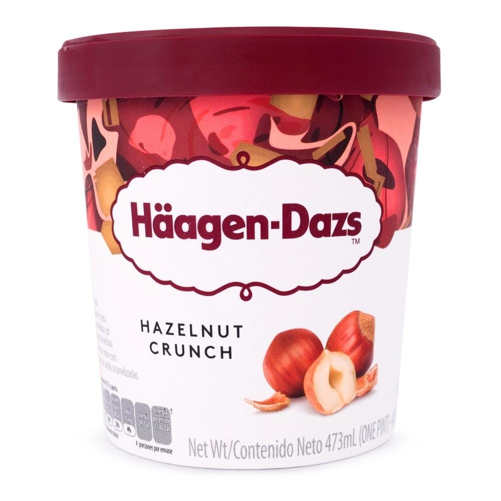Sorvete Creme Com Pedaços De Avelãs Caramelizadas Häagen Dazs Pote 473ml
