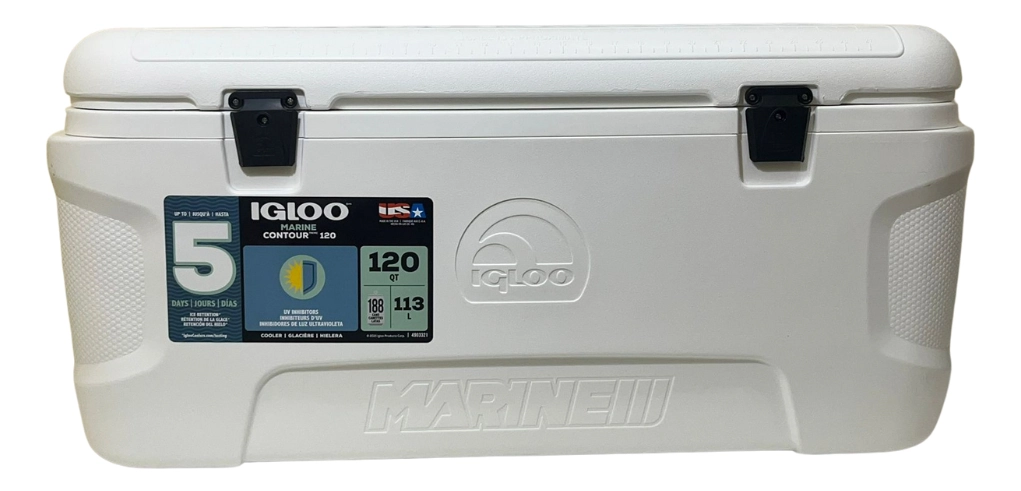 Caixa Termica Cooler Igloo 113 L 120 Qt Branco Marine