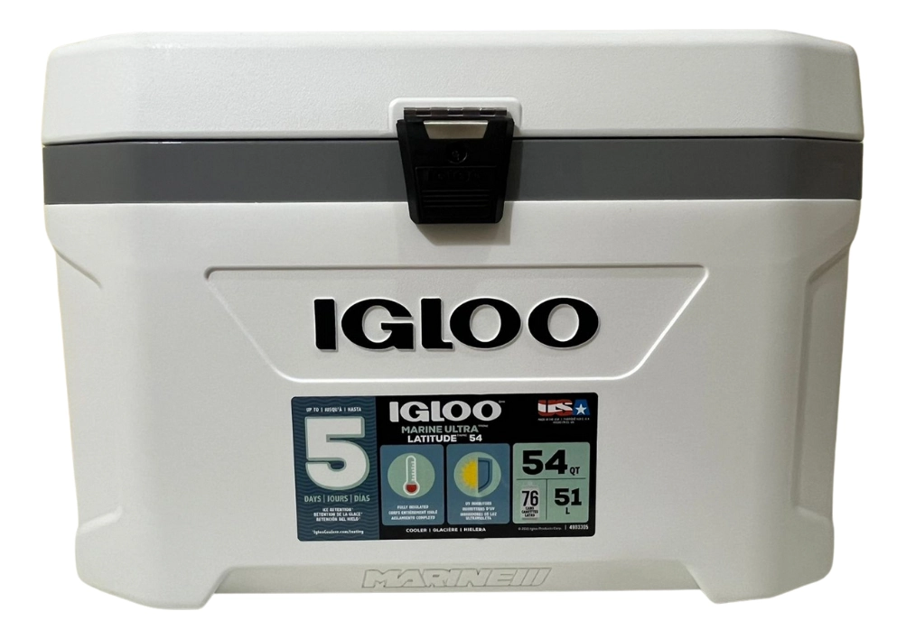 Caixa Termica Cooler Igloo 51 L 54 Qt Branco Marine Importada