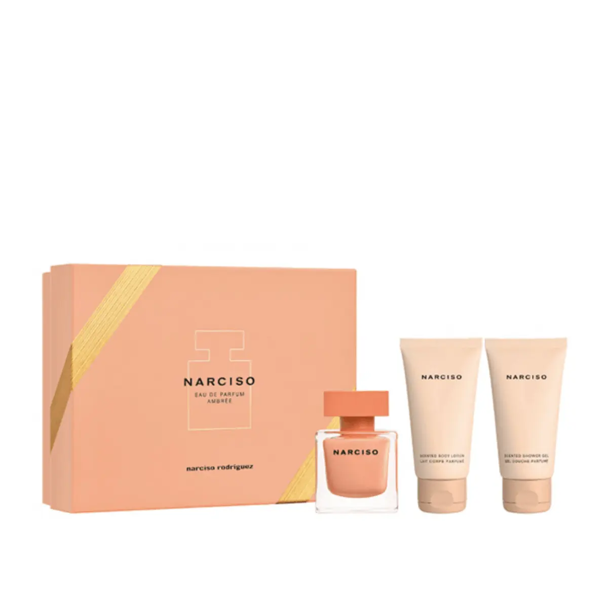 Narciso Rodriguez Ambree Eau De Parfum 50ml + Loção Corporal 50ml + Gel de banho 50ml
