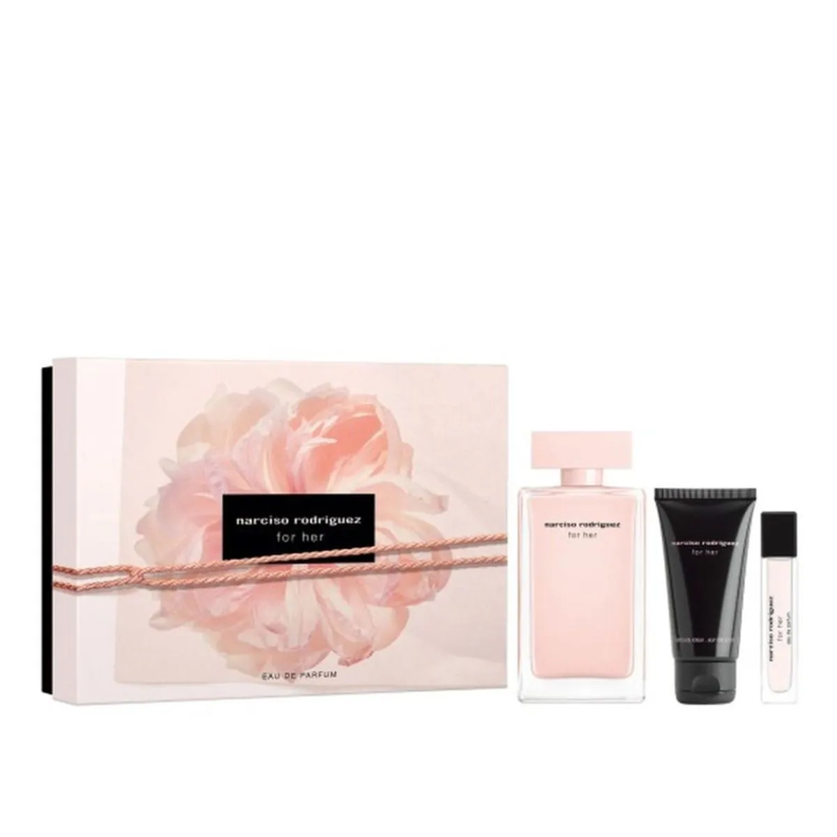 Narciso Rodriguez Coffret For Her Eau De Parfum 100ml + Loção Corporal 50ml + Travel Size 10ml