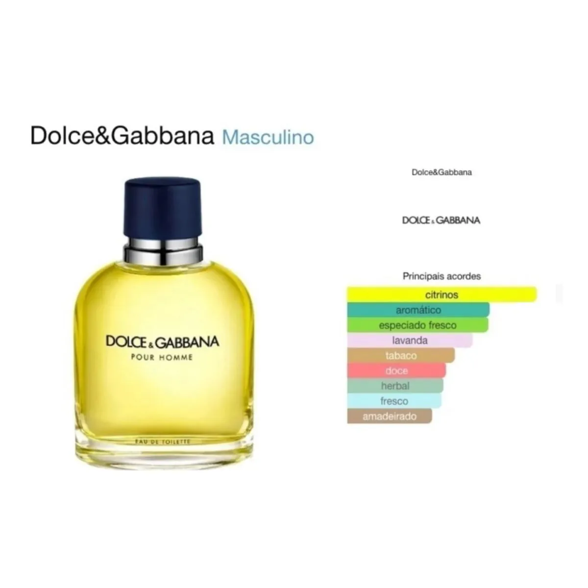 Perfume Dolce Gabbana Pour Homme Edt Perfume Masculino 125 ml - Dolce Gabbana Pour Homme Eau De To