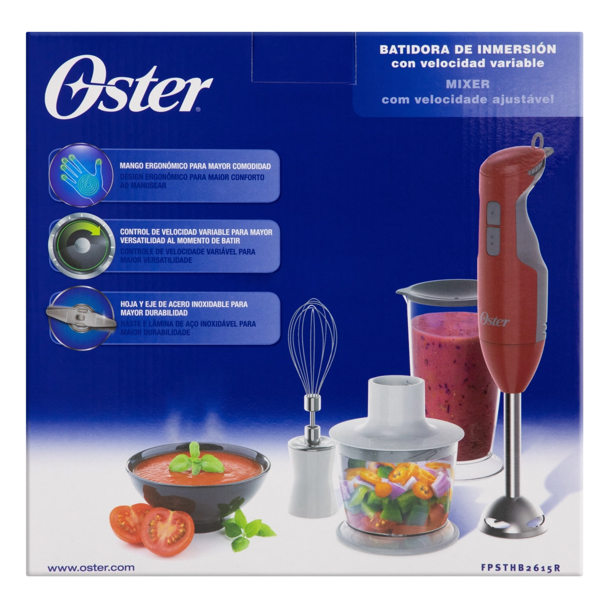 Mixer OSTER Delight Vermelho 3 em 1 com Batedor 220V