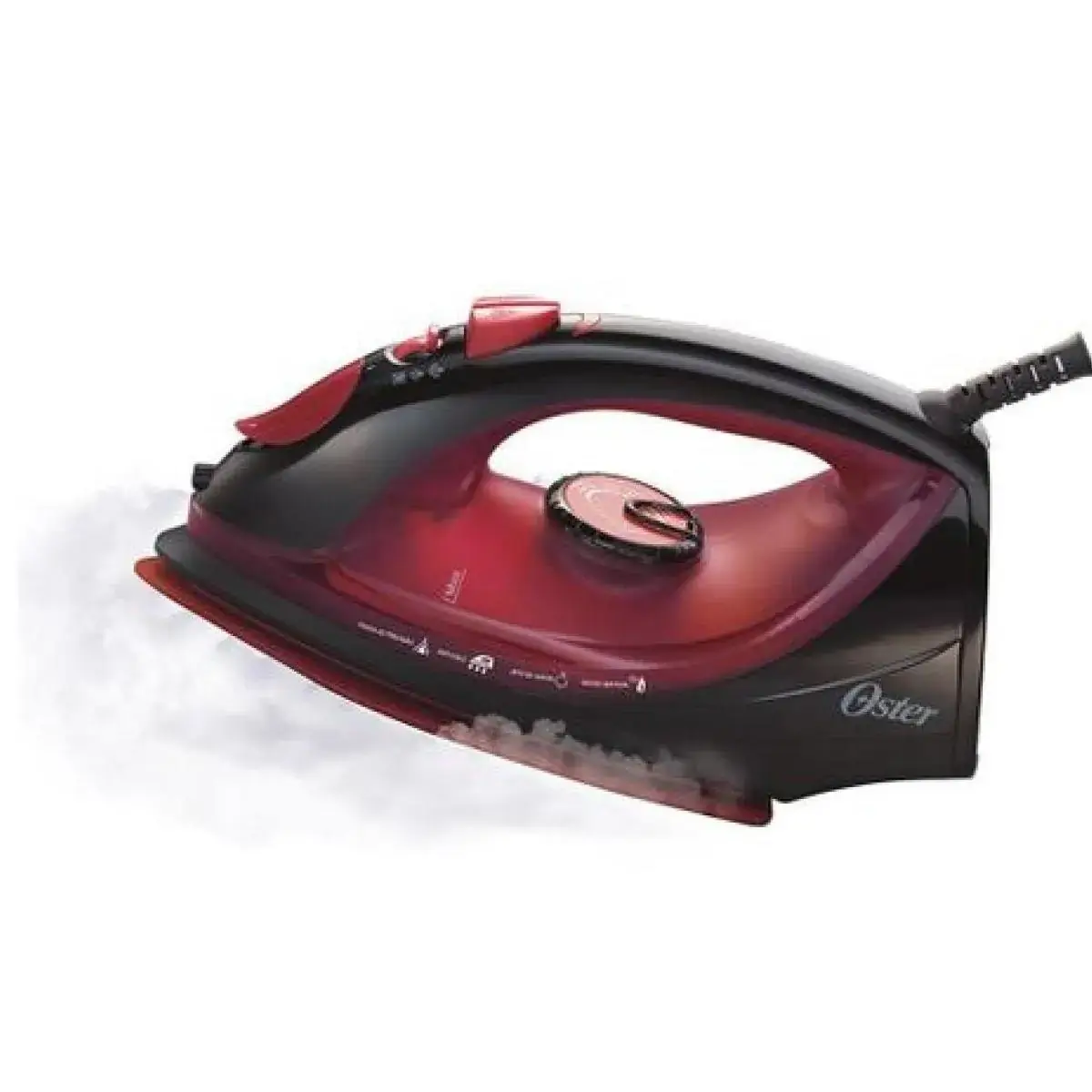 Ferro de Passar a Vapor Base Cerâmica Oster GCSTBS5966 Preto e Vermelho 220V