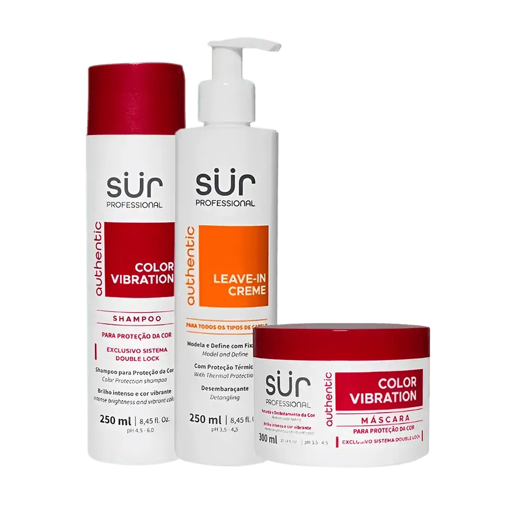 Kit Shampoo Condicionador Leave In Color Vibration Sur