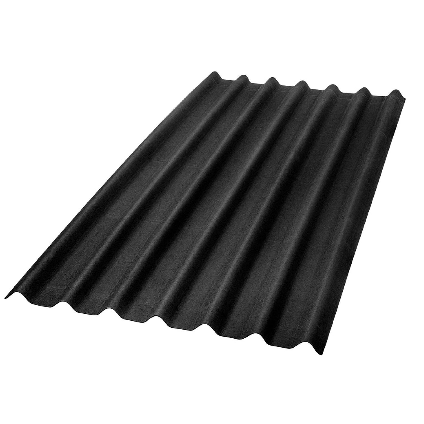 Telha Ecológica Stilo Ondulada Fibra Vegetal 82x200cm Preto Onduline
