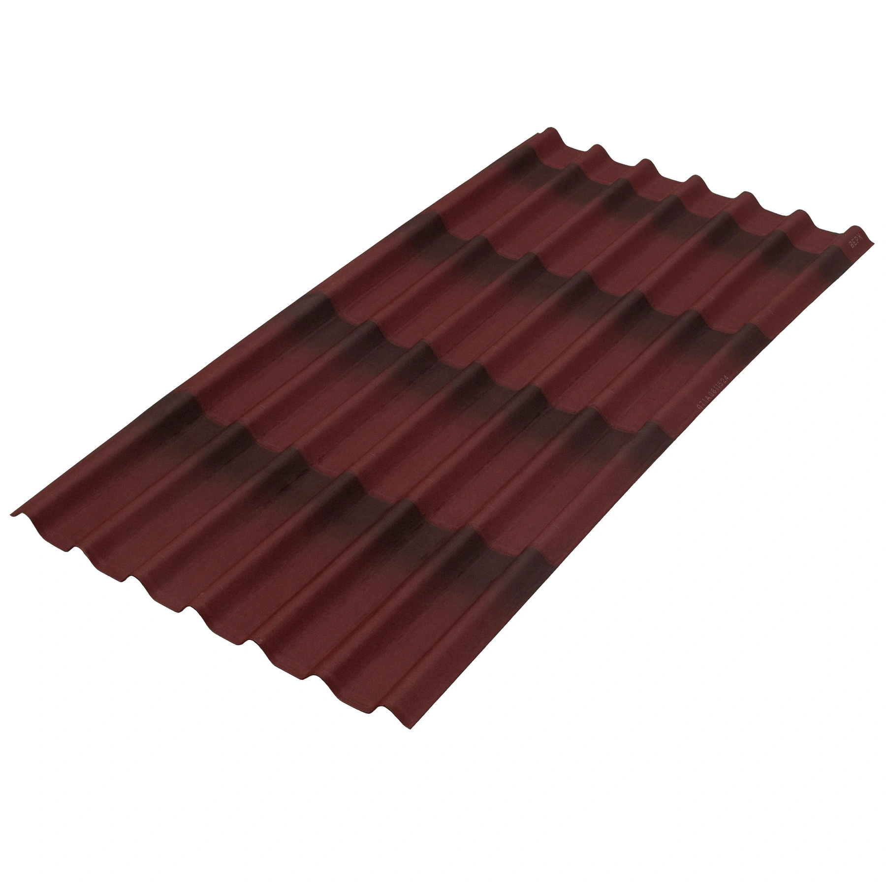 Telha Ecológica Stilo 3D Ondulada Fibra Vegetal 82x200cm Vermelho Onduline
