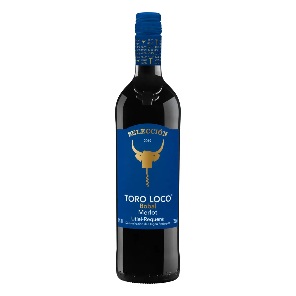 Vinho Espanhol Tinto Meio Seco Seleccion Toro Loco Bobal Merlot Utiel-Requena Garrafa 750 ml