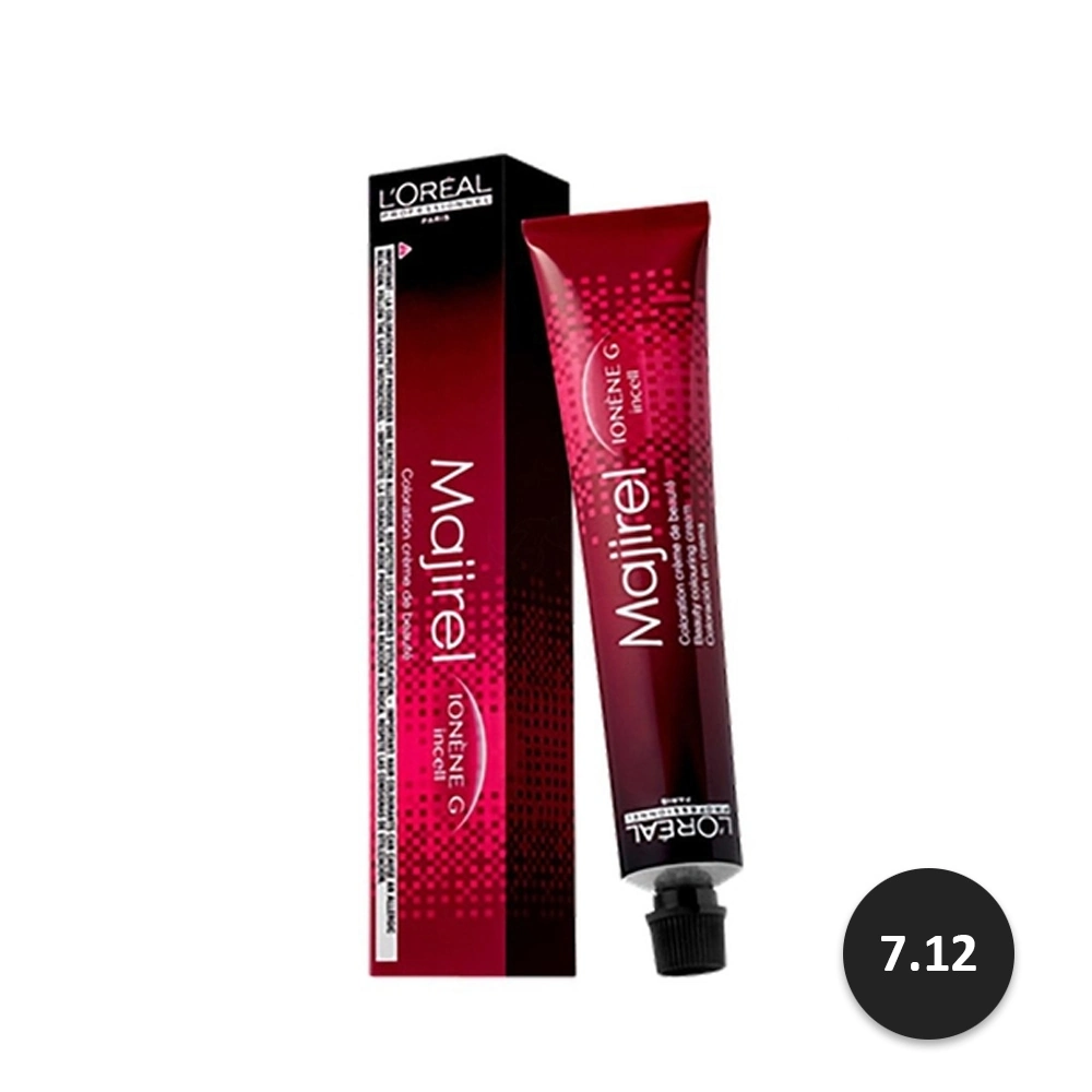 Coloracao Individual Permanente Loreal Profissional Majirel 7.12 High Resist 50ml