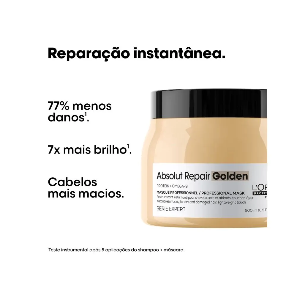 Creme/mascara Tratamento Loreal Se Abs Repair Gold Quin Toq Leve 500ml New