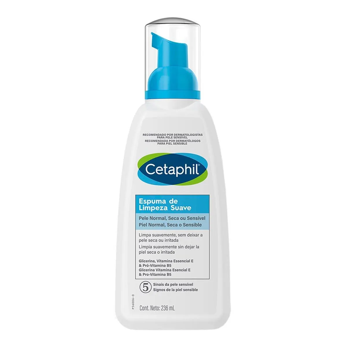 Espuma de Limpeza Facial Cetaphil Suave Com 236ml
