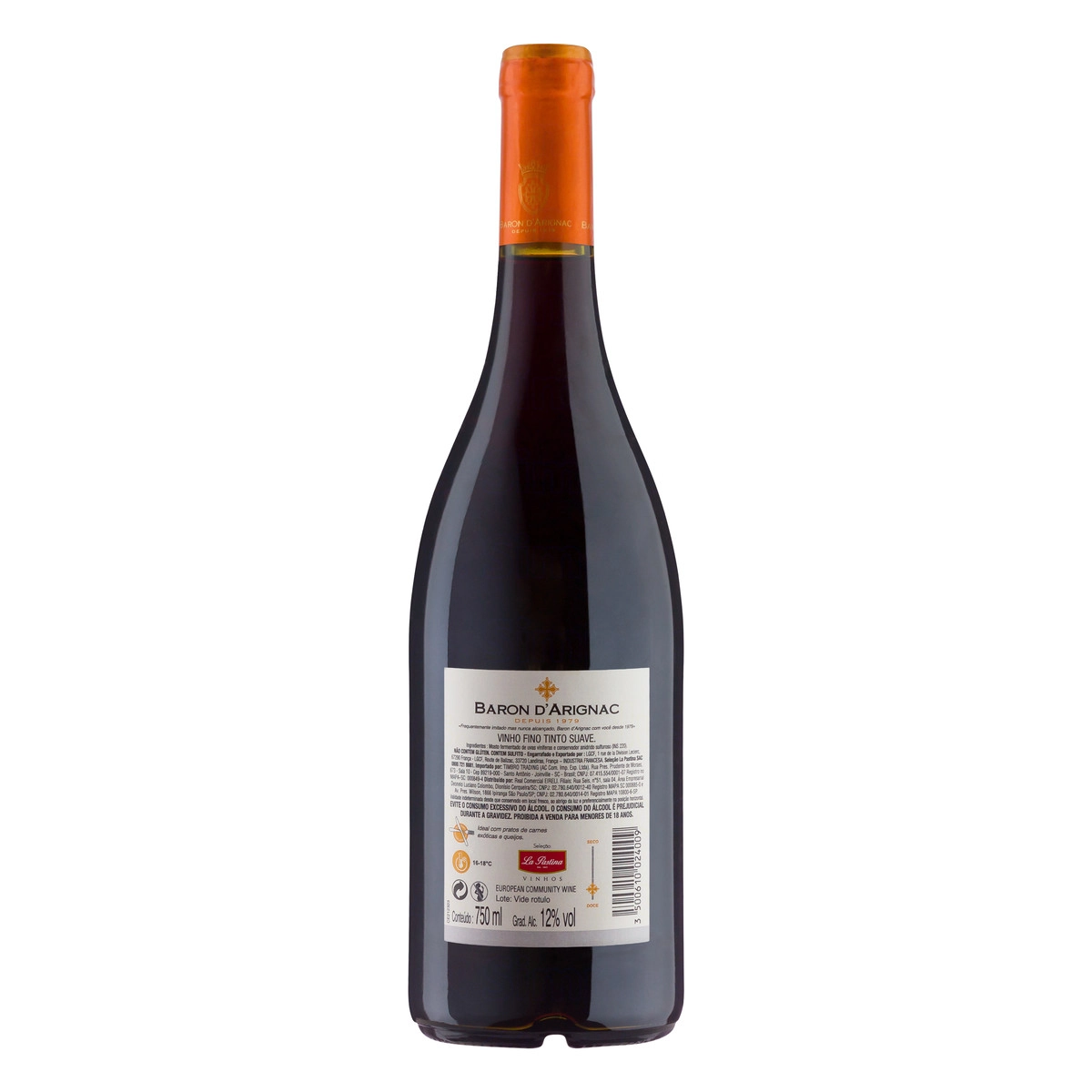 Baron D Arignac 250ml Les Grands Chais De France Tinto Carignan Grenache 2009