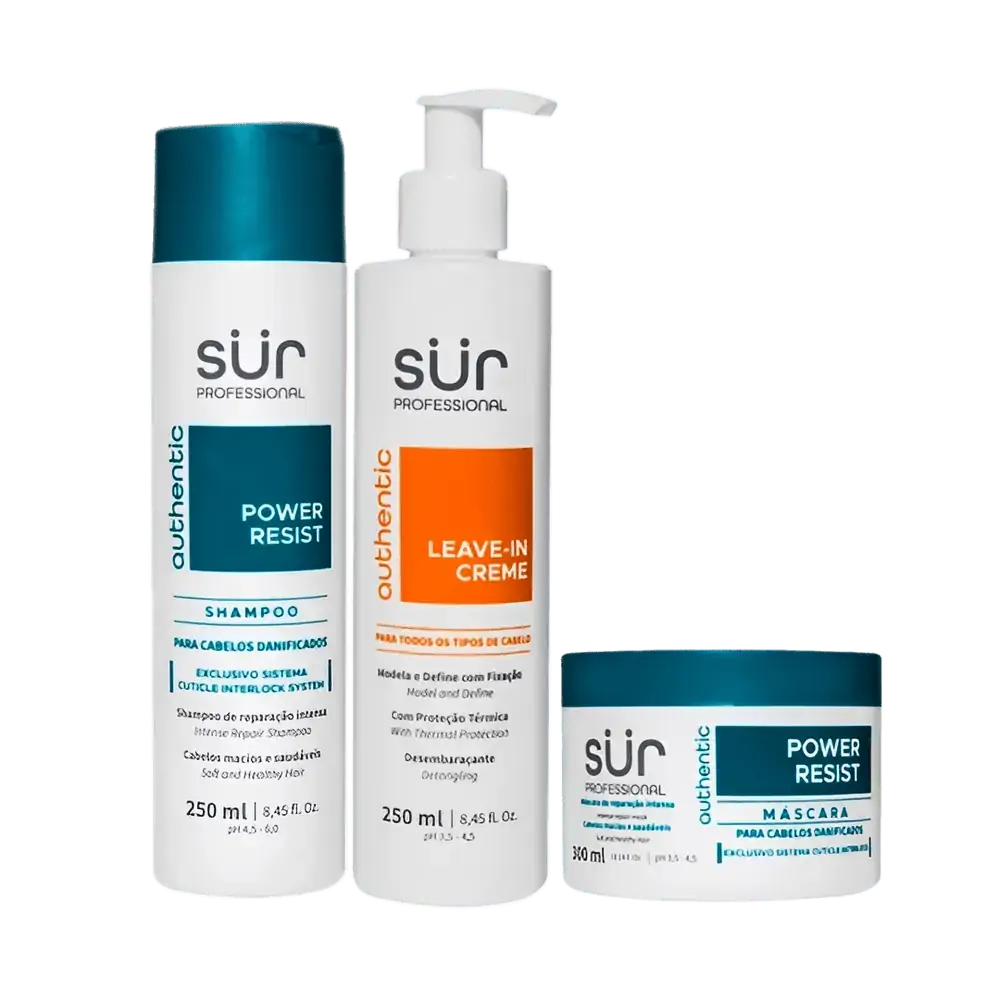Kit Shampoo Condicionador Leave In Power Resist Sur