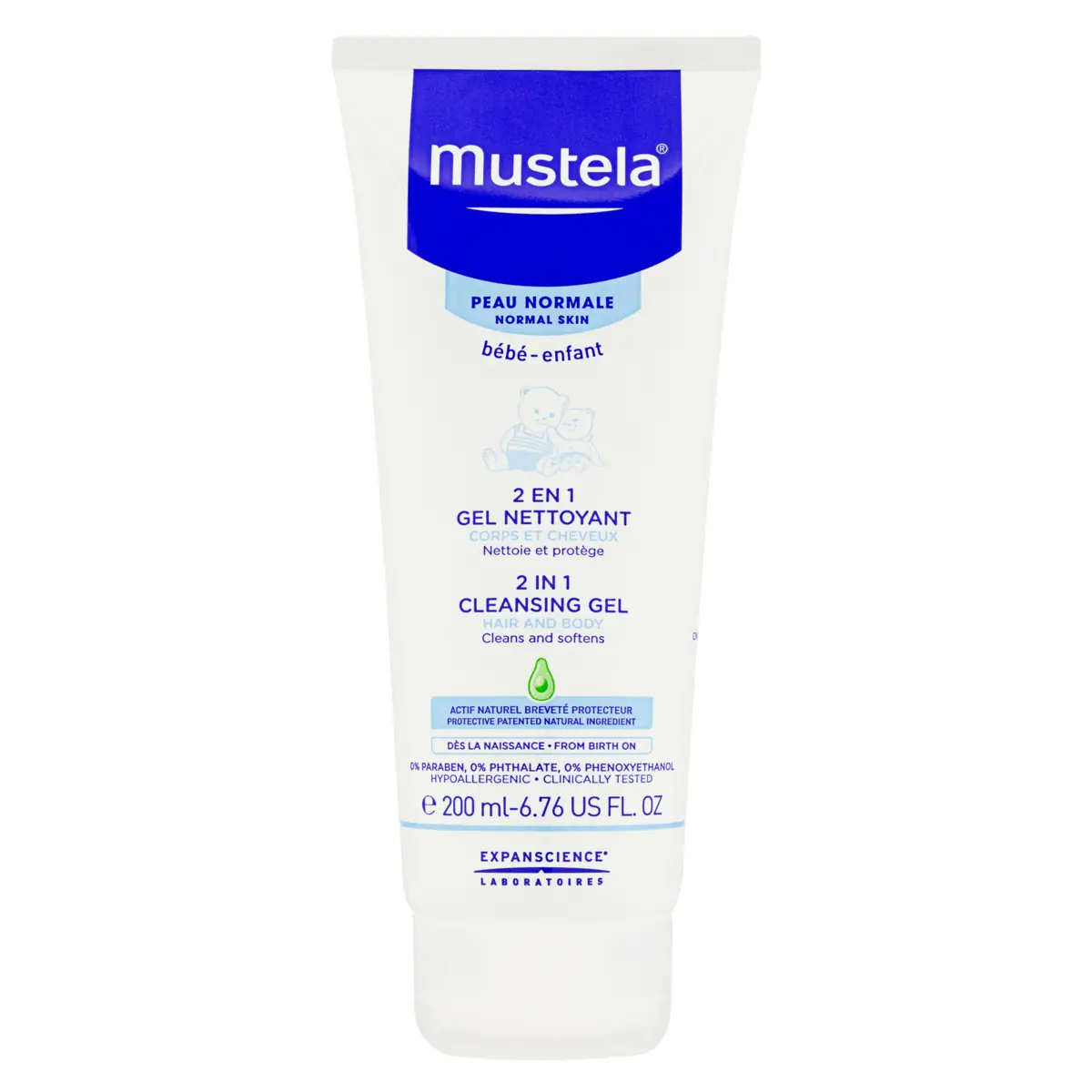 Gel De Banho Suave 2 Em 1 Mustela Bebê Bisnaga 204,8g