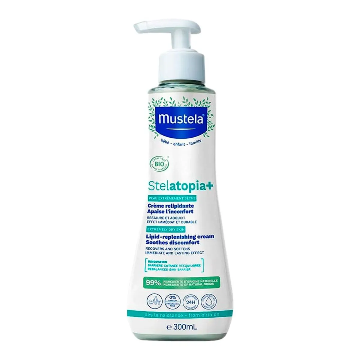 Hidratante Relipidante Sem Perfume Mustela Stelatopia Frasco 300ml