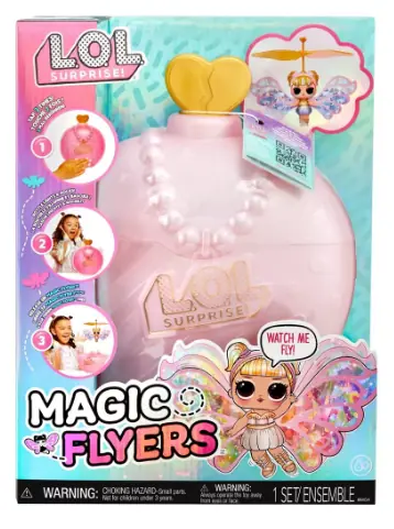 Mini Boneca Lol Que Voa Magic Flyers Sky Starling Dourada Mcassab