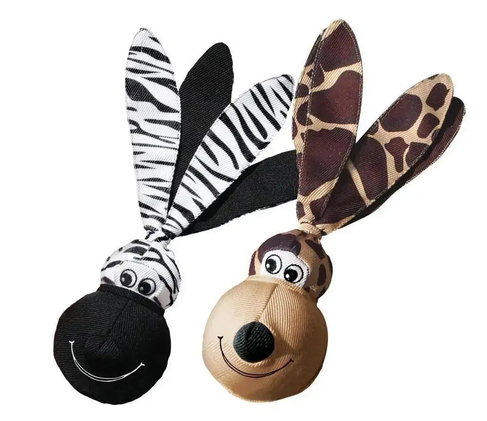 Kong Floppy Ear Wubba Dog Toy, L, Nylon Fabric, Squeaker