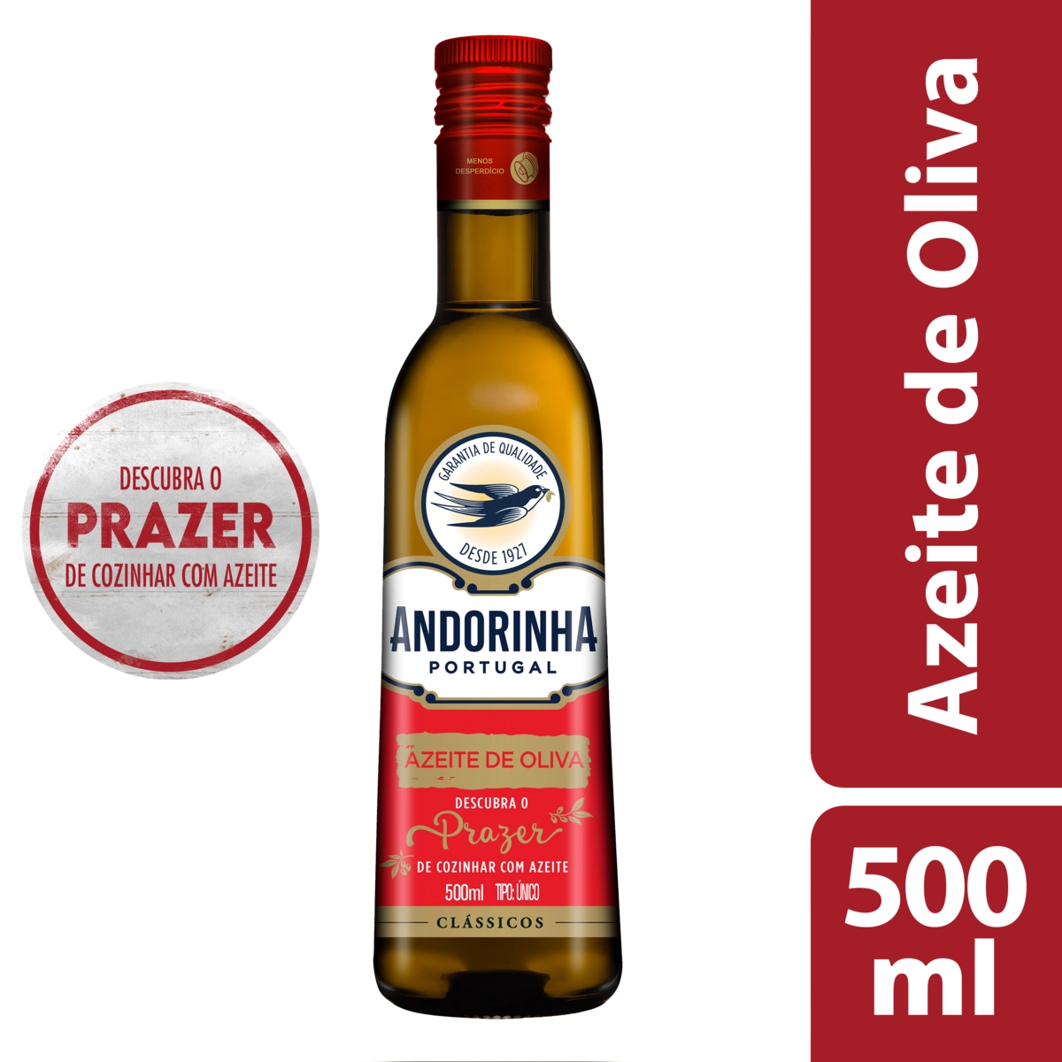 Azeite De Oliva Tipo único Português Andorinha Clássicos Vidro 500ml