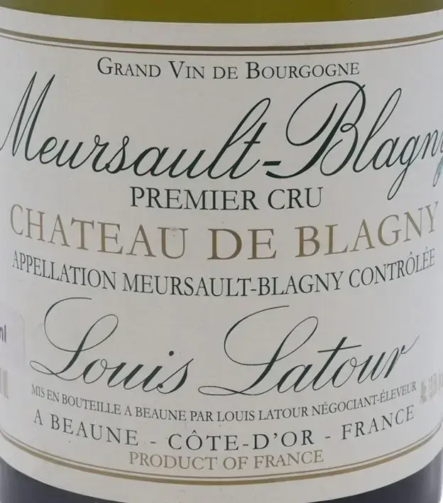 VINHO LOUIS LATOUR MEURSAULT BLAGNY PREMIER CRU BRANCO 2017 750ML