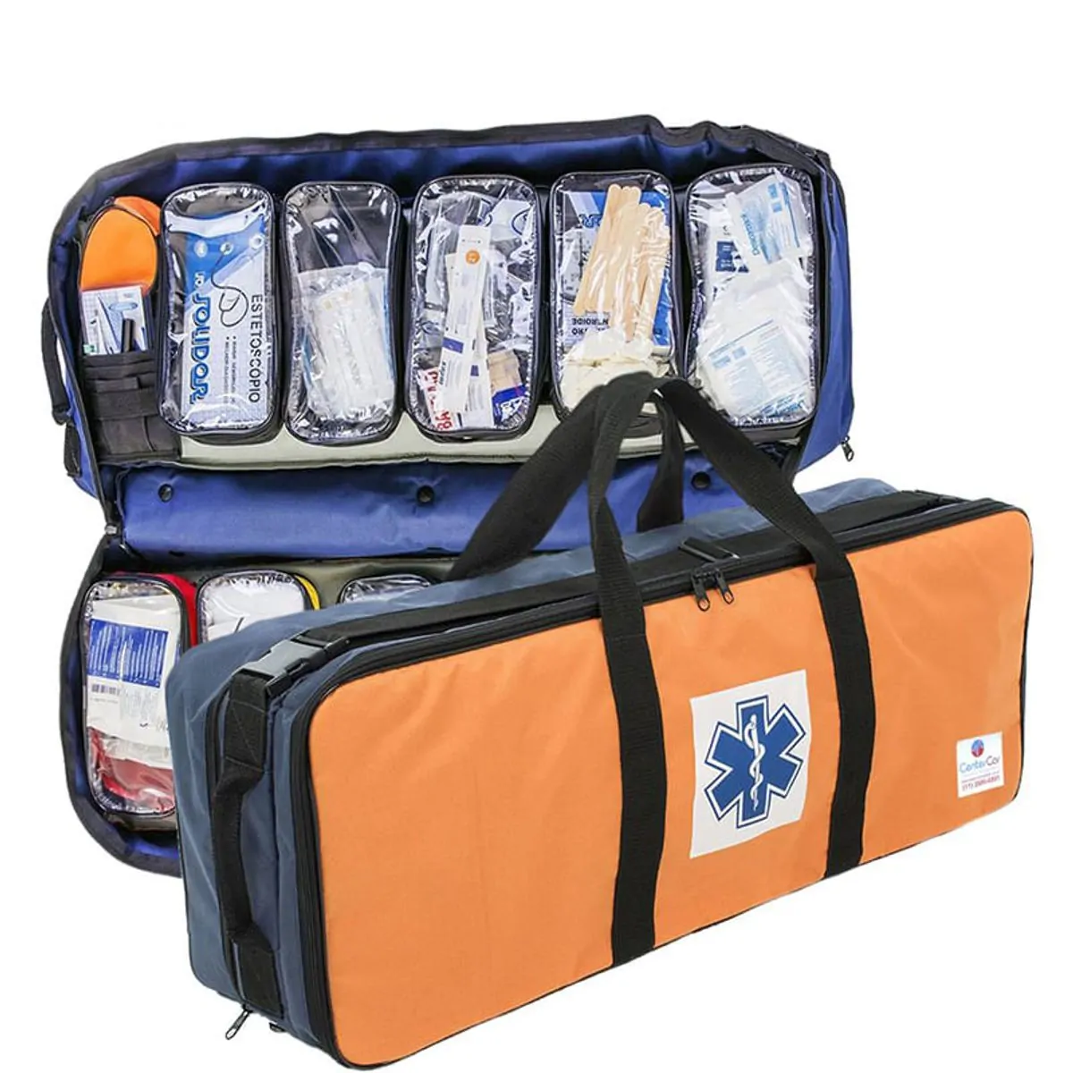Bolsa para Resgate Laranja e Azul G Completa