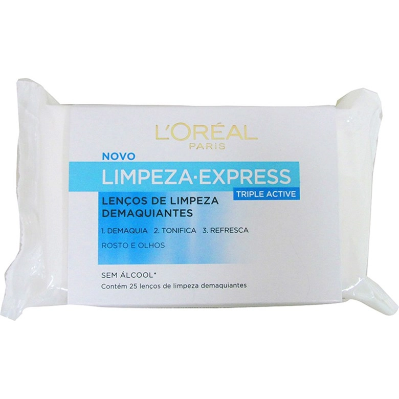 Lenço Umedecido Demaquilante Loréal Limpeza Express Unit