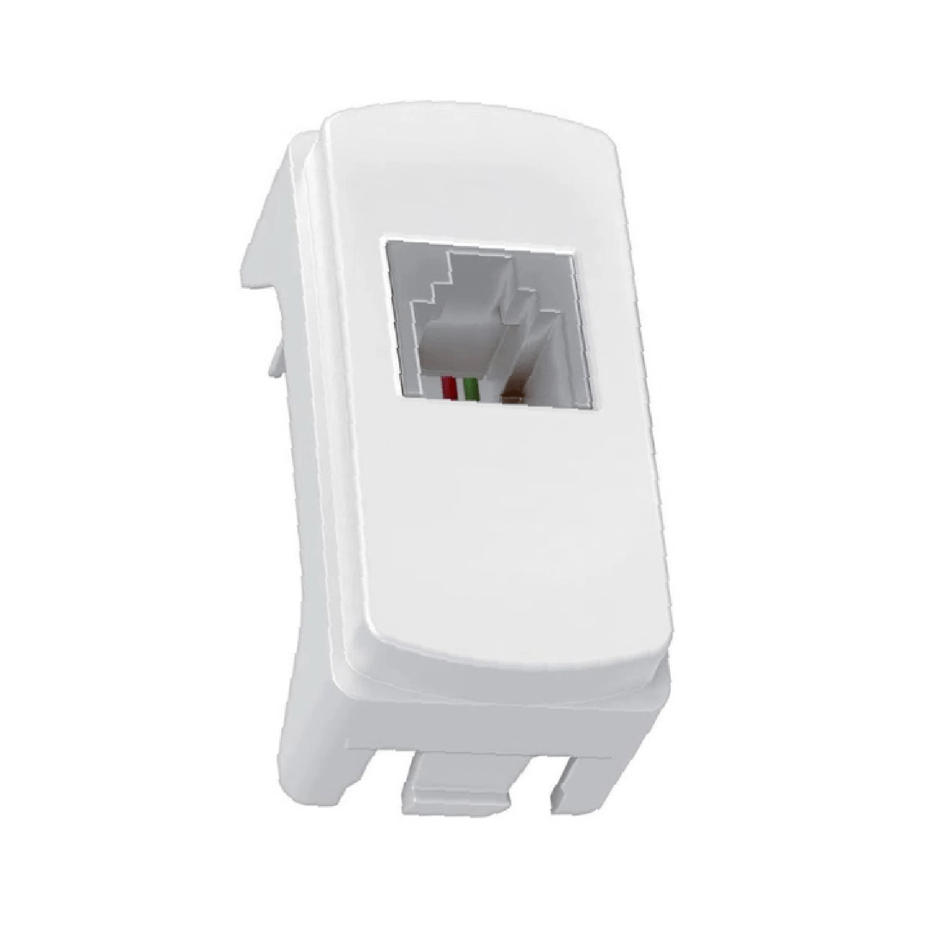 Modulo Tomada RJ11 Telefone 2 Fios Branco Miluz Schneider