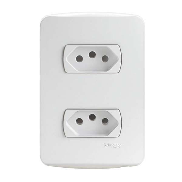 Conjunto 2 Tomadas 2P+T 10A 250V Miluz Schneider