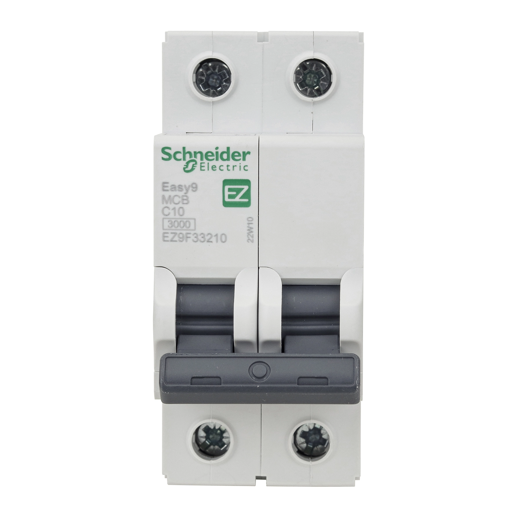 Disjuntor Din Bipolar EASY9 2P 10A Curva C 3000A Schneider
