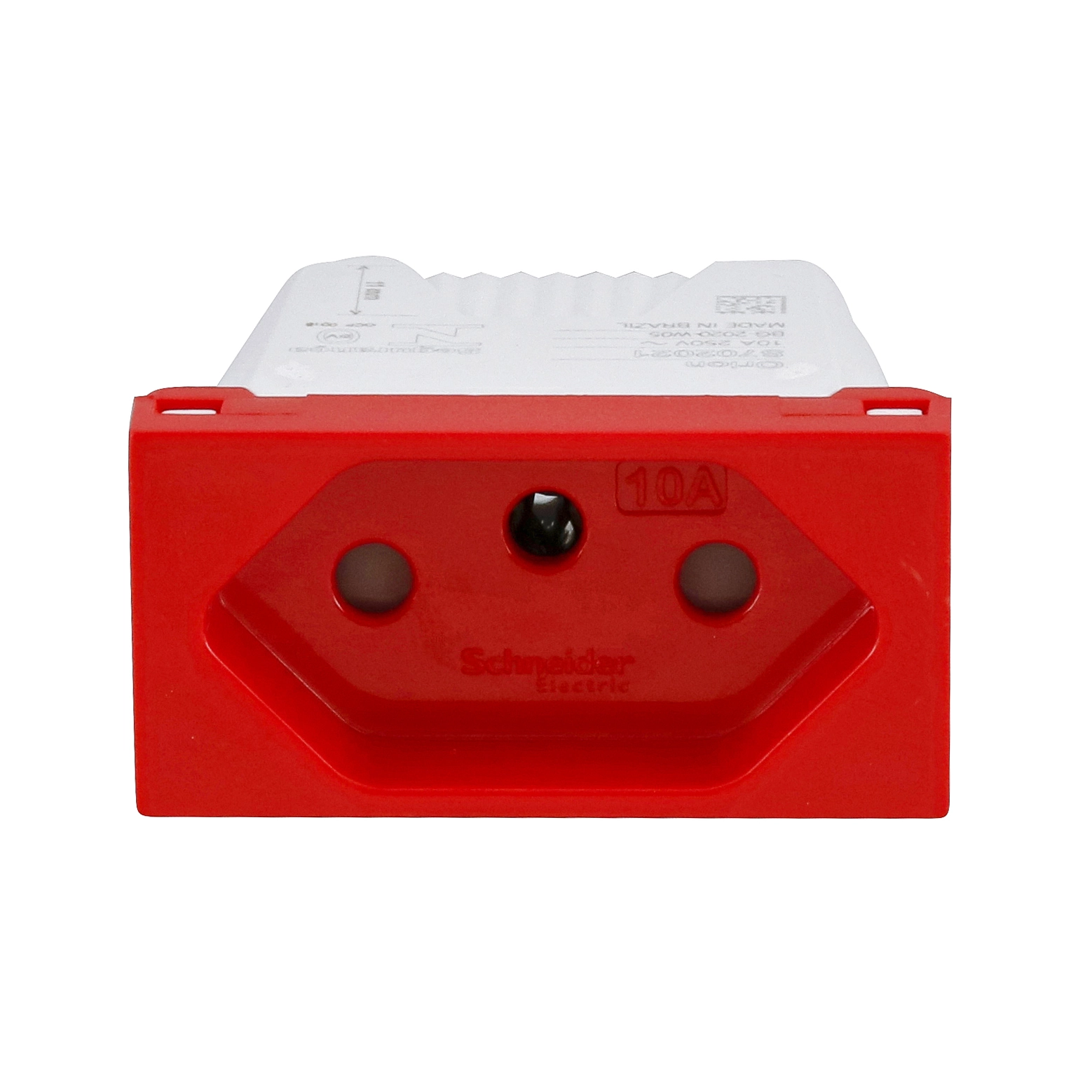 Modulo Tomada 2PT 10A 250V Vermelha Orion Schneider