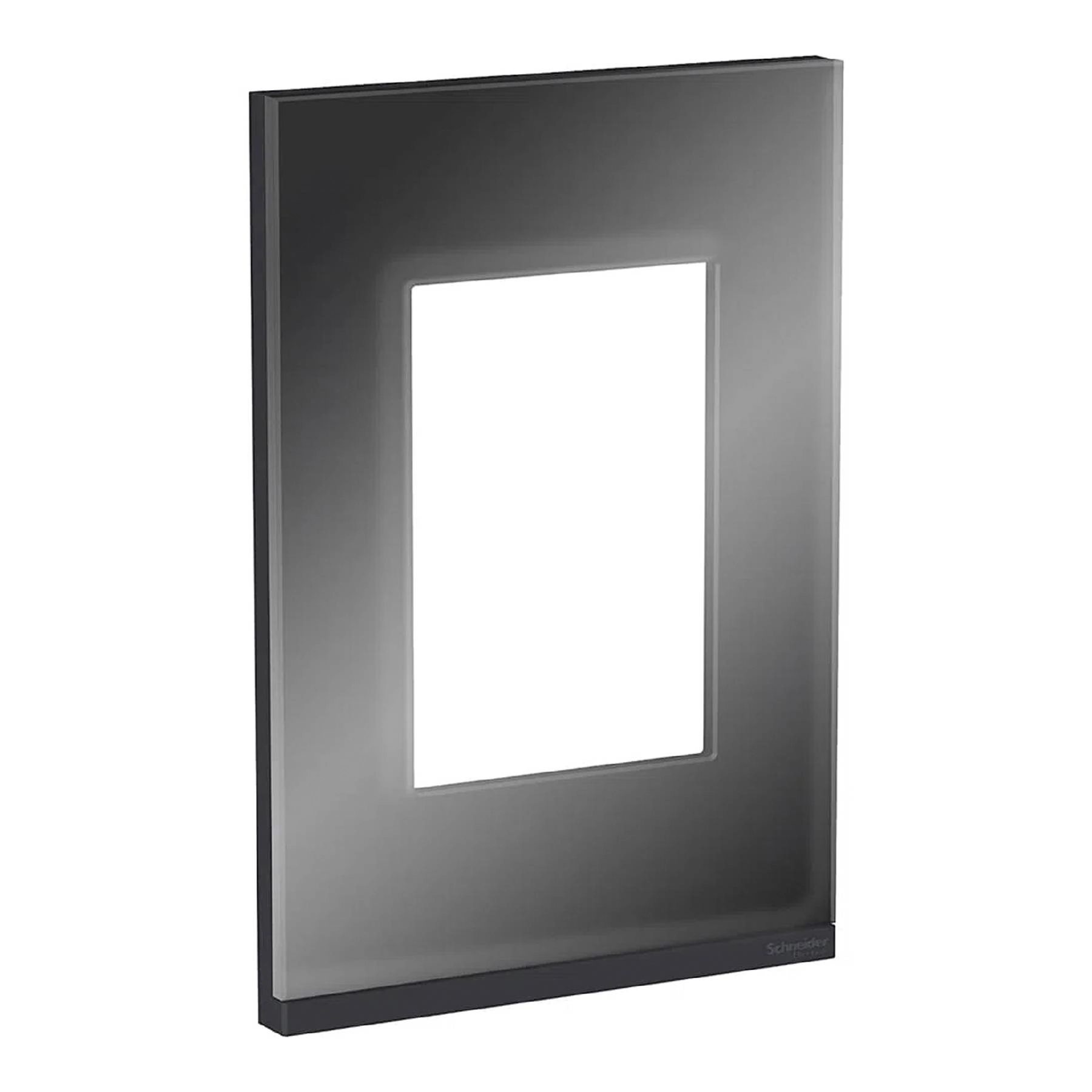 Placa com Suporte 4x2 3 Módulos Class Grafite Glass Orion Schneider